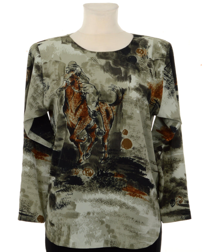 Vintage Equestrian Bluse