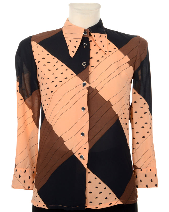 Vintage Gennemsigtig Bluse