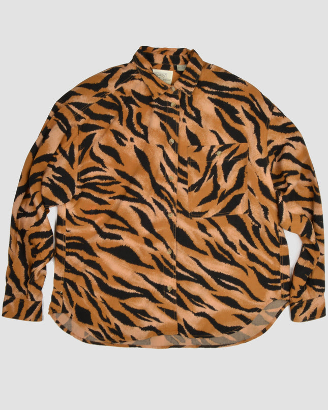 Tigerprint Vintage Bluse
