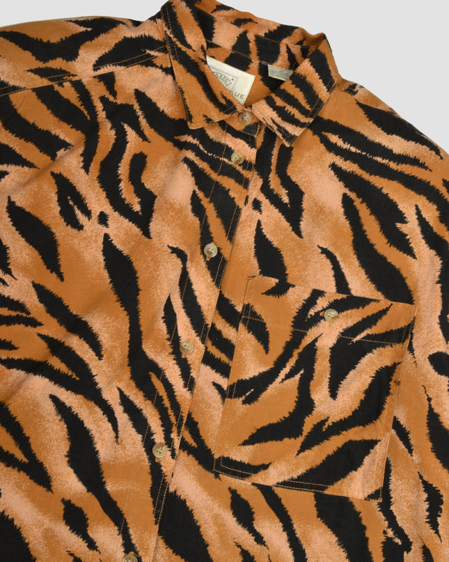 Tigerprint Vintage Bluse