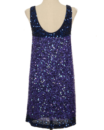 Vintage Dress - Purple Beaded