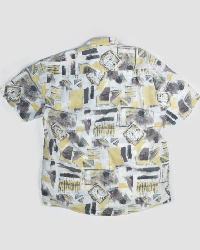 Vintage Shirt - Gray & Yellow | Ideal for Festive Occasions