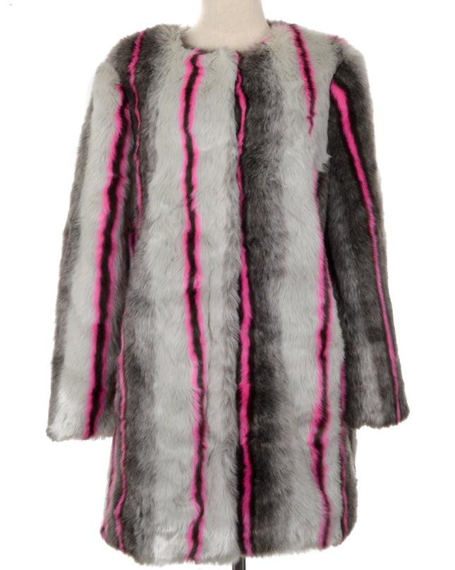 Vintage Fur Coat - Striped