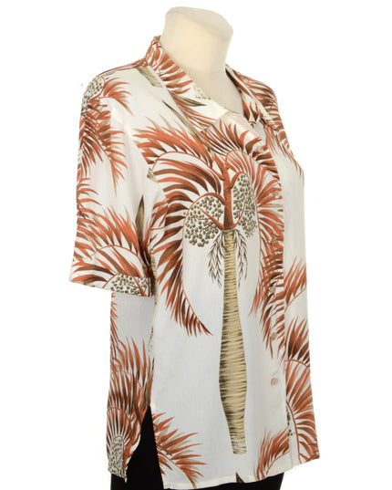 Vintage Bluse - Palmetræ