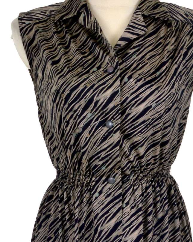 Vintage Dress - Diagonal Design | Trendy Holiday Attire