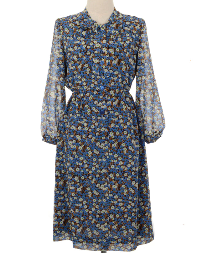 Vintage Dress - Blue Floral