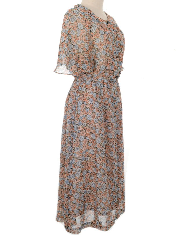 Vintage Dress - Brown Floral