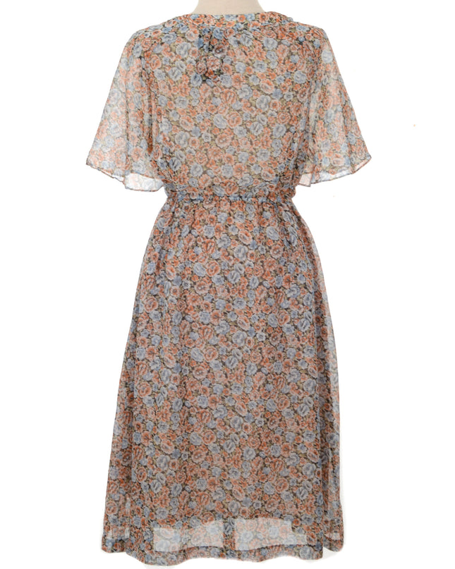 Vintage Dress - Brown Floral