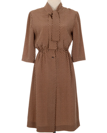 Vintage Dress - Brown | Perfect for Christmas Celebrations