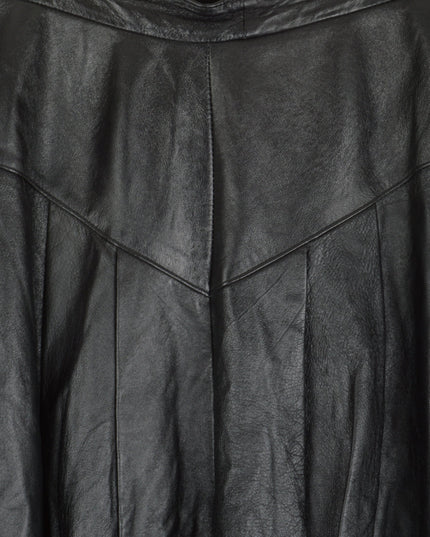 Sort Vintage Læder Nederdel