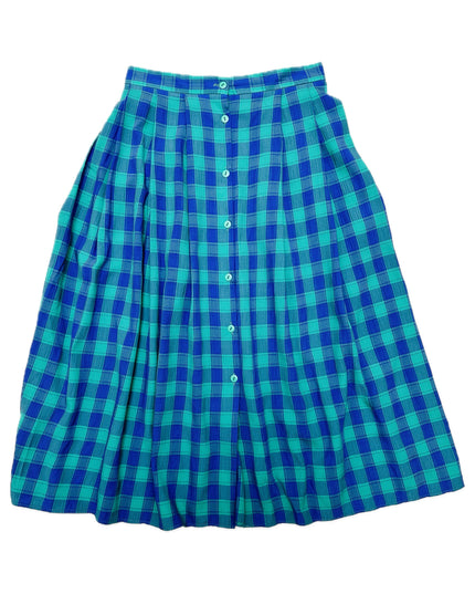 Falda Vintage - Acuadrada Azul | Handle: vintage-skirt-checkered-blue