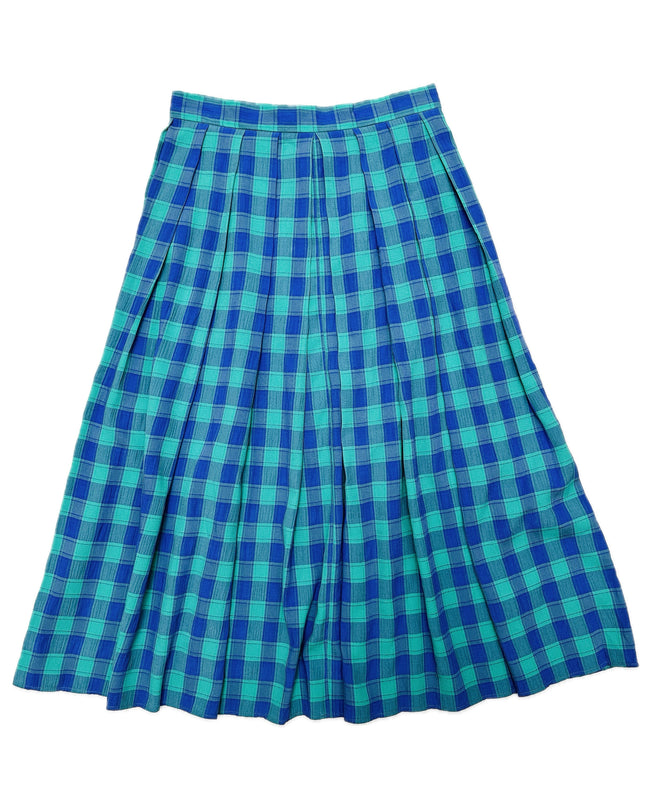 Vintage Skirt - Checkered Blue | Timeless Dress for All Events
