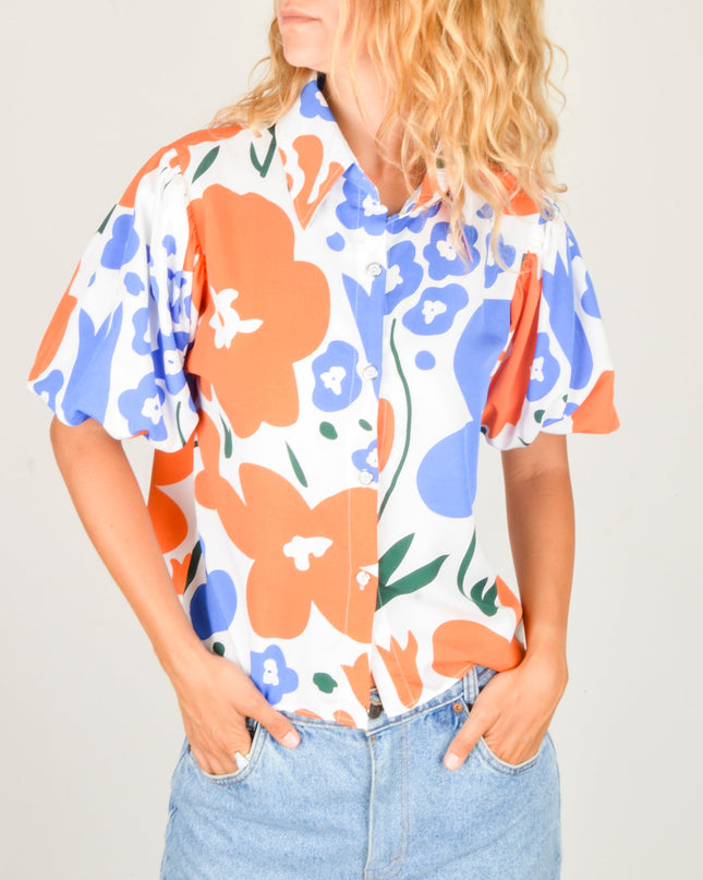 Blusa Bouquet Floral Blanca