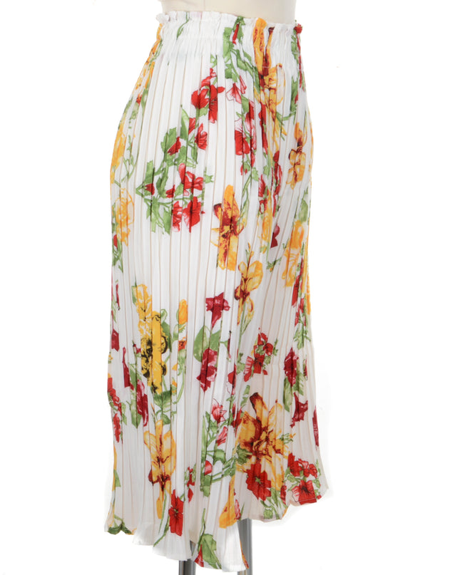 Hvide plisserede bukser I