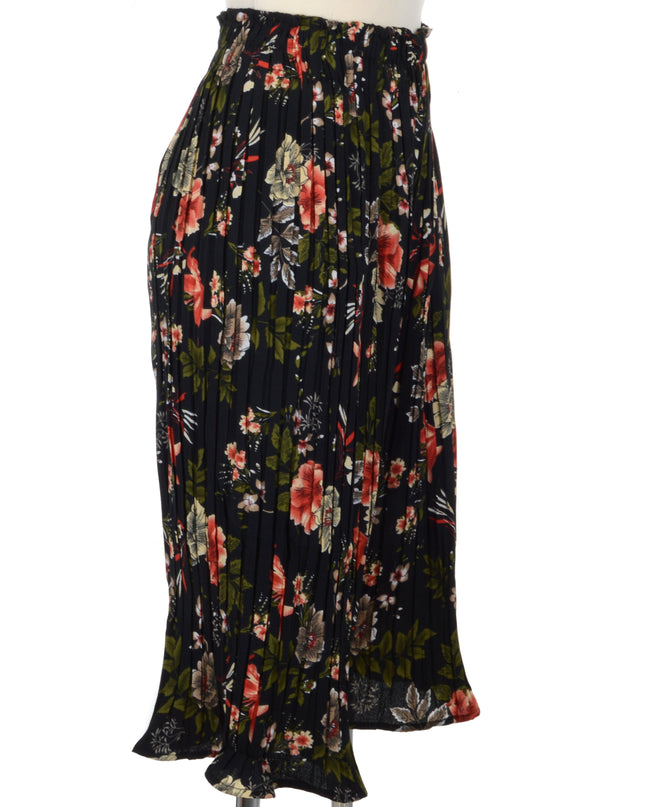 Blomstrede Bukser med Folder