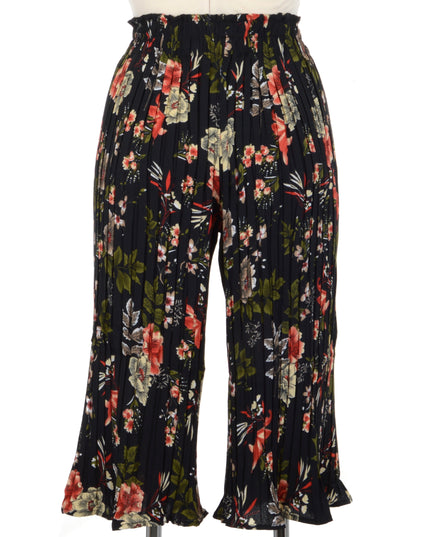 Floral Creased Pants