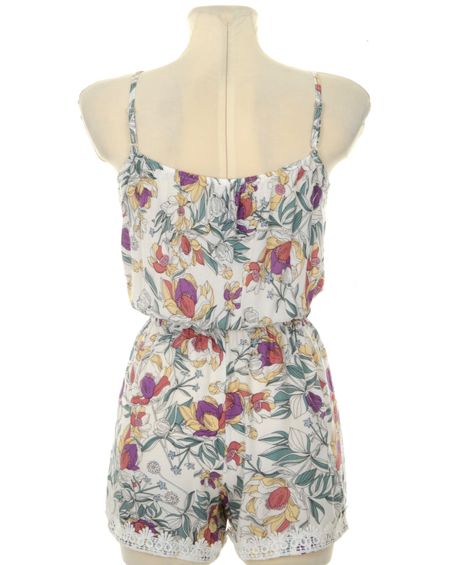 White Floral Romper
