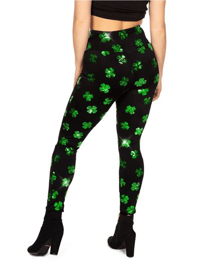 Sequin Clover High Waisted Leggings