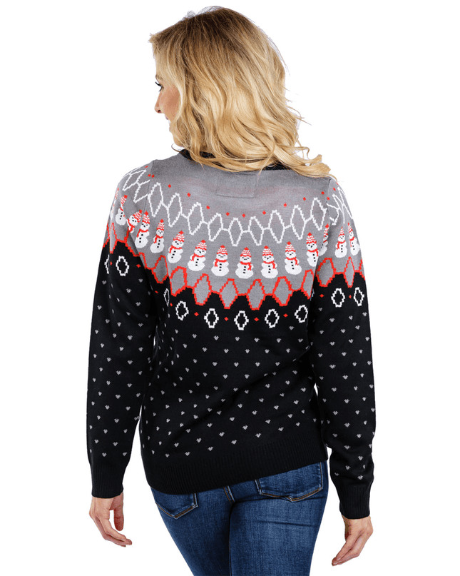 Kvinders Swooping Snowman Grimasse Juletrøje