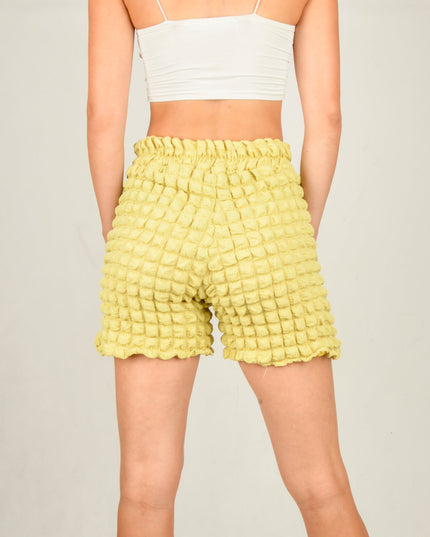 Waffle Shorts - Lime | Fun and Comfortable Loungewear
