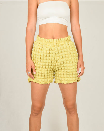 Waffle Shorts - Lime | Fun and Comfortable Loungewear