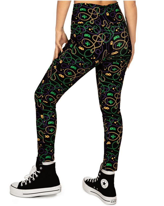 Sorte Perle Høj Talje Leggings