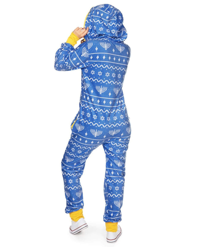 Women's Blue Hanukkah Jumpsuit
