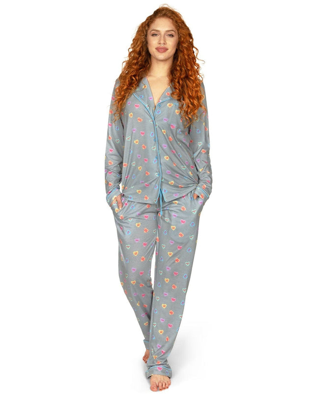 Kvinders Candy Hearts Pyjamasæt