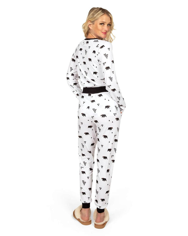 Women's Beary Christmas Crew Neck Pajama Set