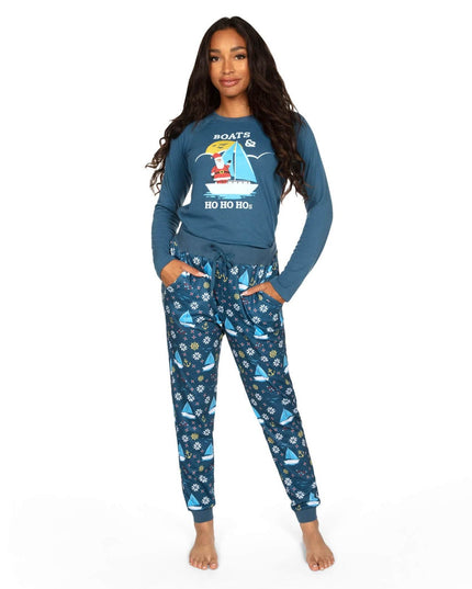 Women's Både & Ho Ho Hos Crew Neck Pyjamas Sæt