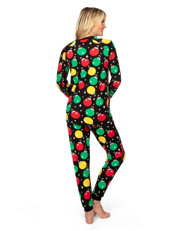 Women's Ornaments Crew Neck Pajama Set