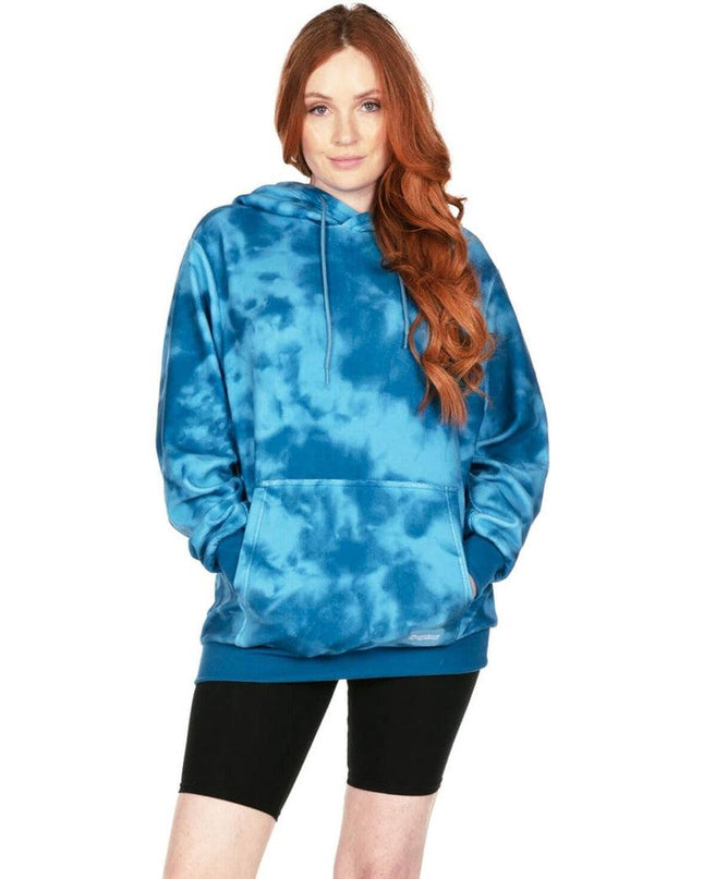 Kvinders Dyb Blå Fleece Hoodie