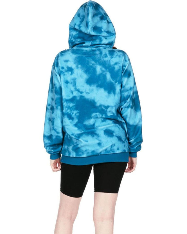 Kvinders Dyb Blå Fleece Hoodie