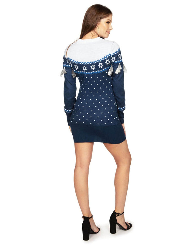 Hanukkah Frynse Sweater Kjole