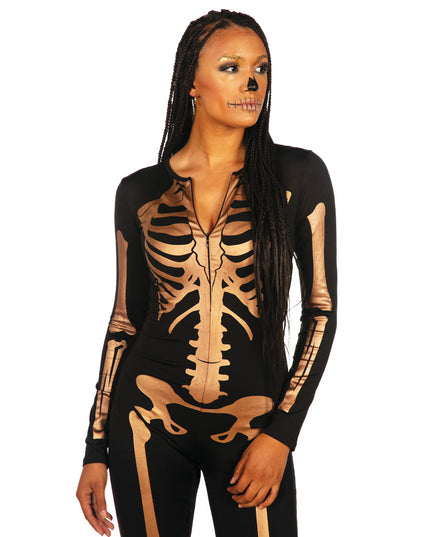 Gold Skeleton Bodysuit Costume