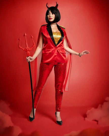 Kvinders Djævlekostume