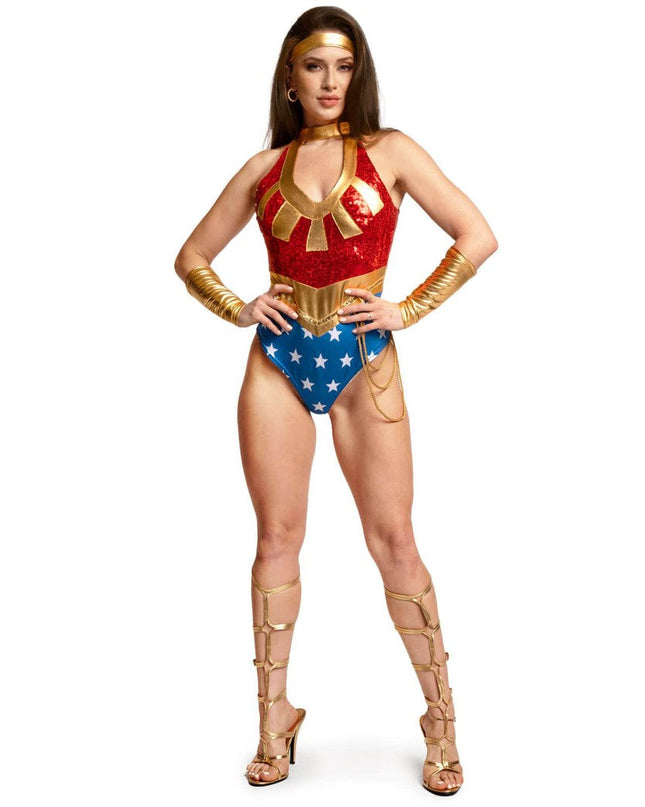 Kvinders Wonder Babe Bodysuit Kostume