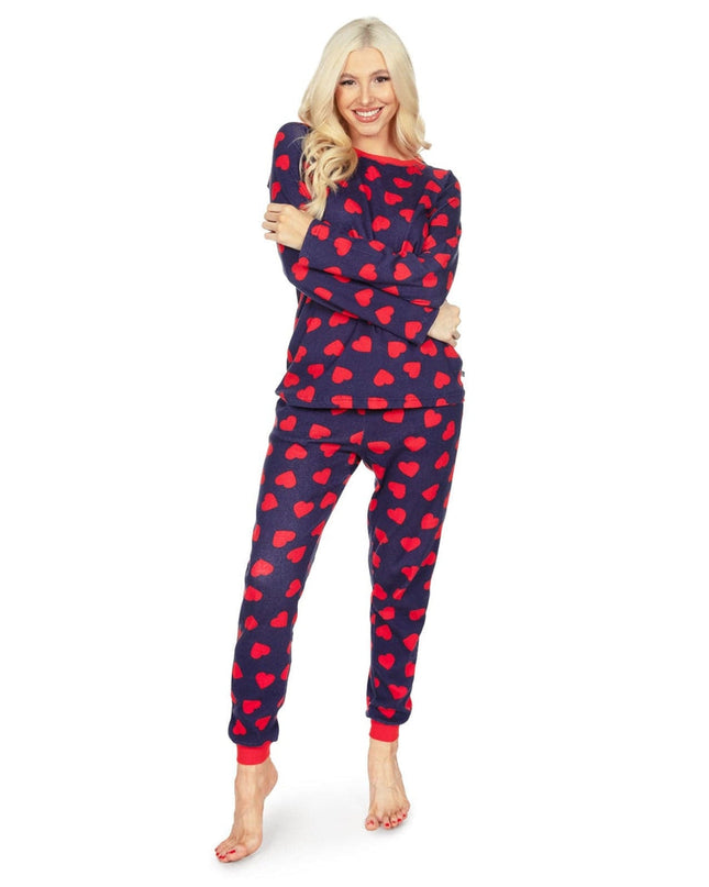 Kvinders Hearts on Fire Pajama Set