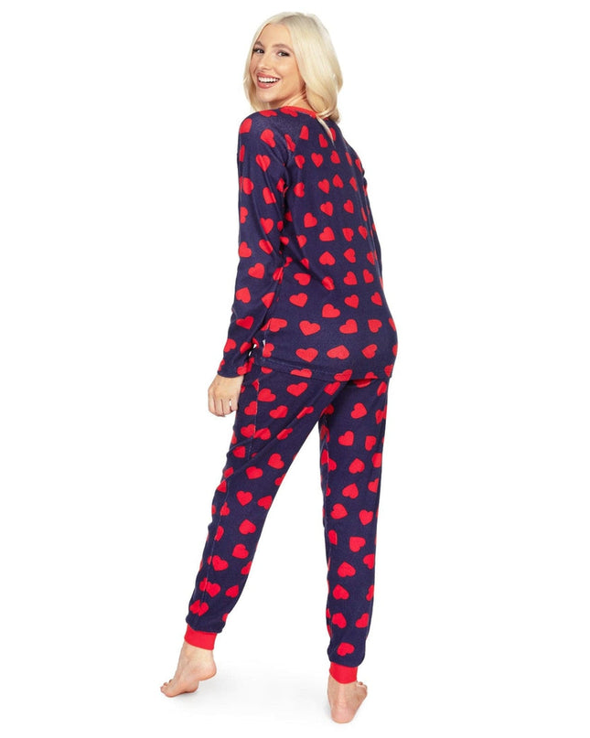 Kvinders Hearts on Fire Pajama Set
