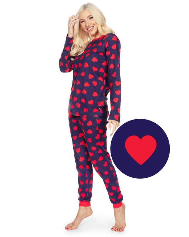 Kvinders Hearts on Fire Pajama Set