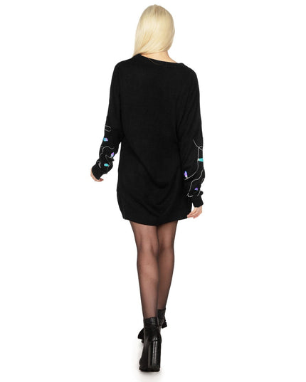 Women's Iridescent Lights Oversized Sweater Kjole