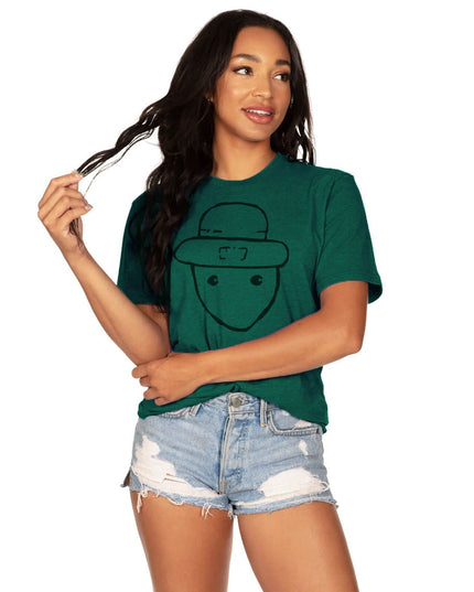 Women's Leprechaun Sketch Oversized Boyfriend Tee