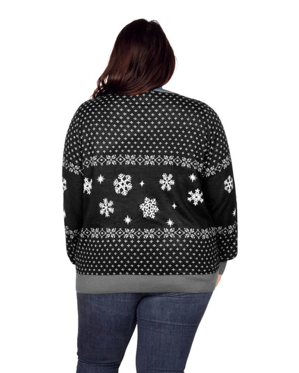 Women's Let it Snow Light Up Plus Size Ugly Christmas Sweater