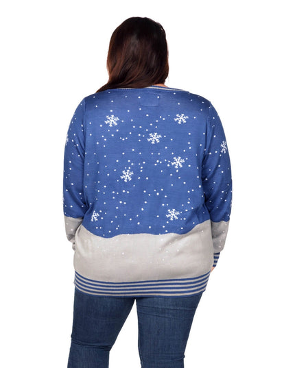 Kvinders Romantisk Bumble Plus Size Grim Jule Sweater