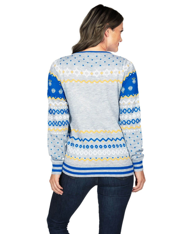 Women's Reversible Sequin Hanukkah Sweater
