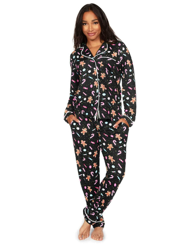 Women's Seasonal Sweets Lapel Pajama Set
