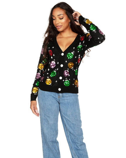 Women's Sequin Ornaments Cardigan Sweater