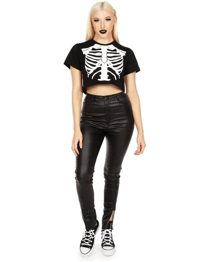Women's Skeleton Crop Top