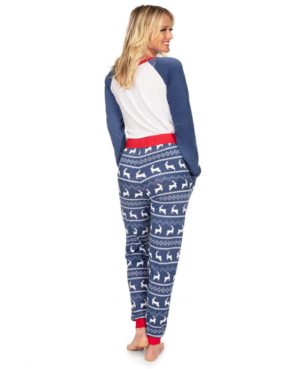 Women's Whoop Deer It Is Crew Neck Pyjamas Sæt