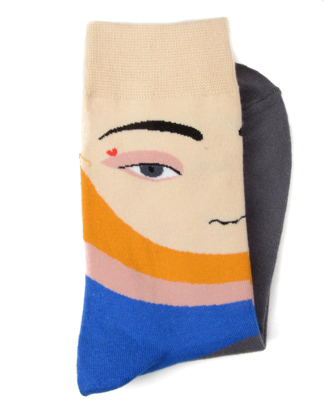 Fun Christmas Socks - Face Design